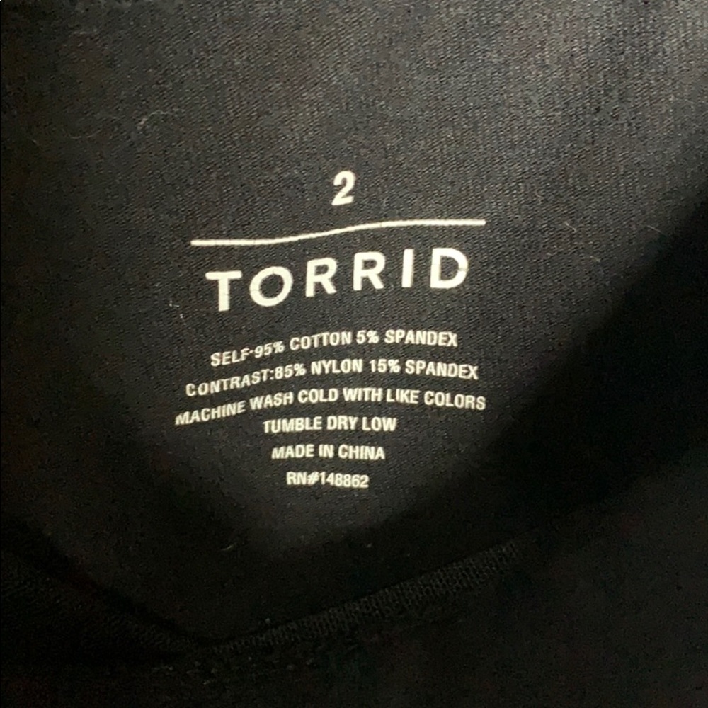 TORRID black leggings size 2 - Picture 5 of 11